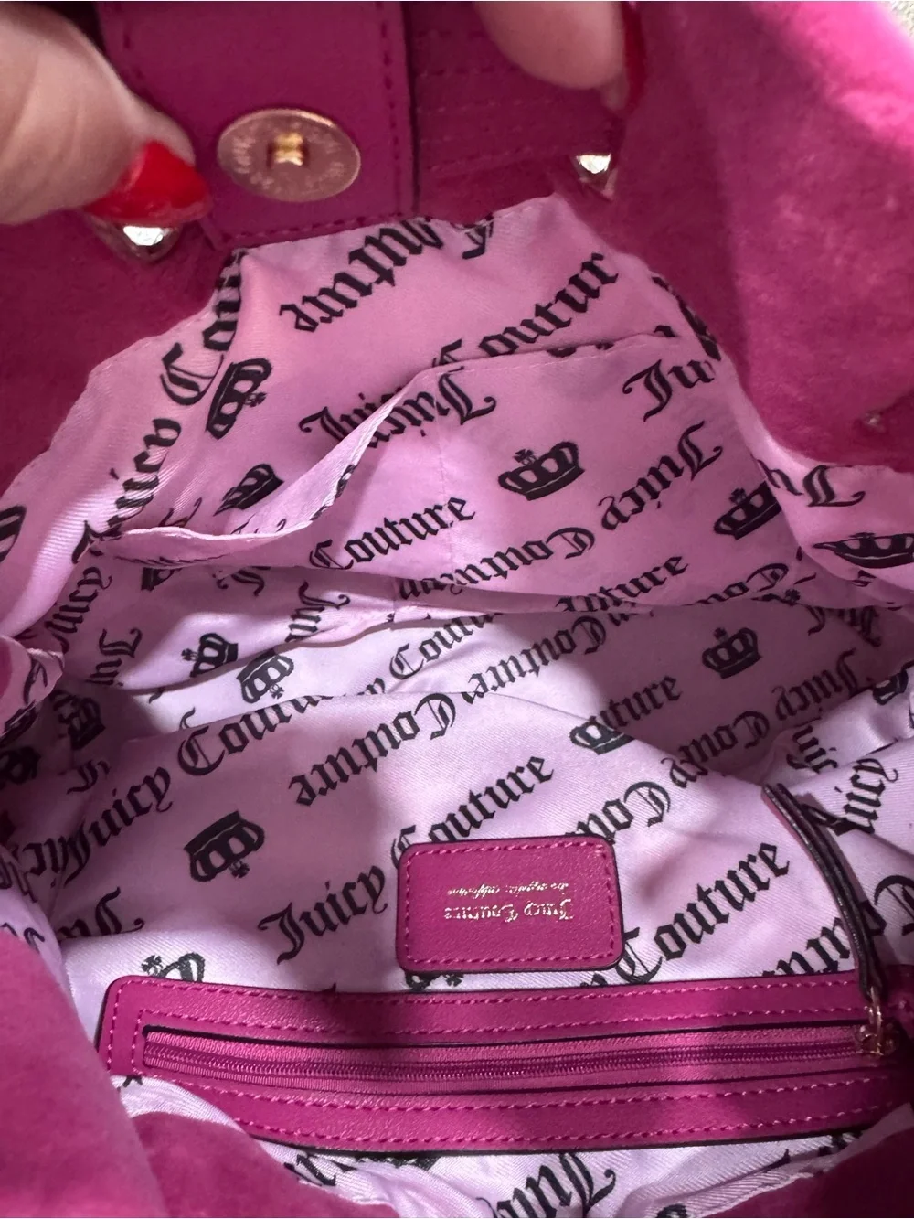 Juicy couture, hot Pink  Studded Tote Bag..NWT